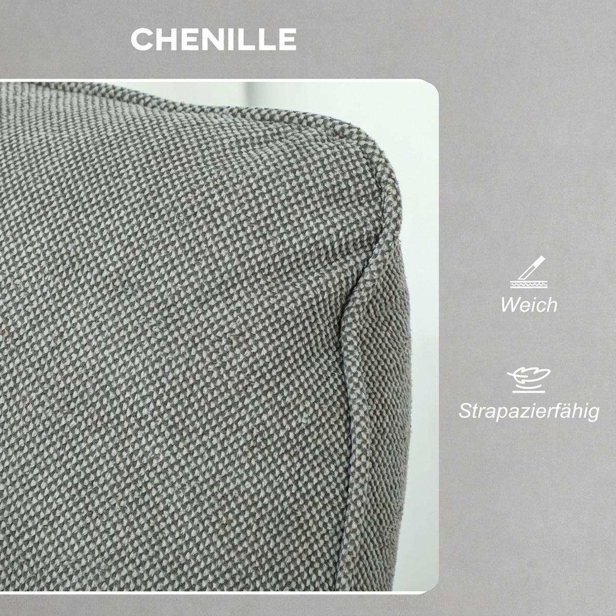 MASSAGESESSEL Polyester Dunkelgrau - Dunkelgrau, Textil/Metall (93/102/88cm) - HOMCOM
