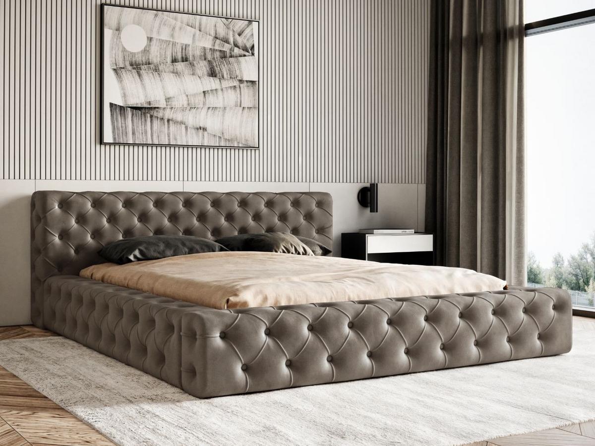 POLSTERBETT Palini 180x200 Braun - Braun, Textil (180/200cm) - Graingold