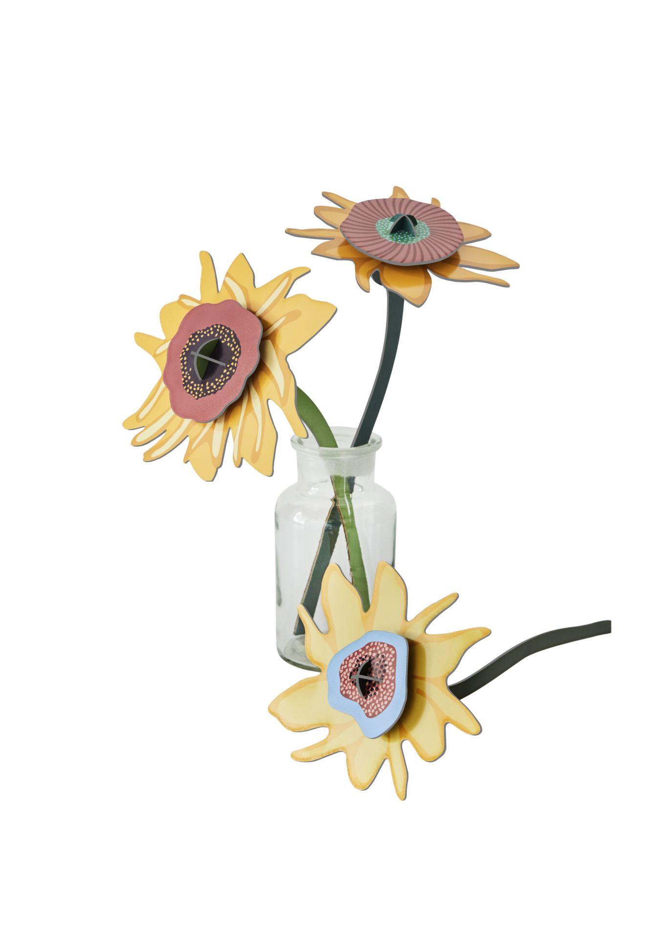 DEKOFIGUR Sonnenblumen-Trio 4/27 cm - Multicolor, Wellpappe (4/27/10cm) - Studio Roof