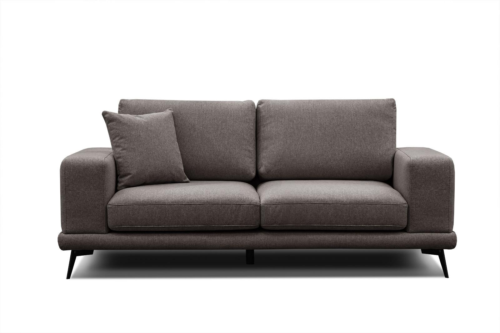 SOFA MEDIOLANE 2,5-Sitzer, braun - Braun, Holzwerkstoff/Textil (203/87/96cm) - Wozimo