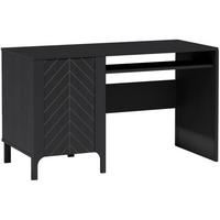 SCHREIBTISCH Lume mit einer Tür, 135 cm, schwarz - Schwarz, Holzwerkstoff (60/135/77.5cm) - Beautysofa