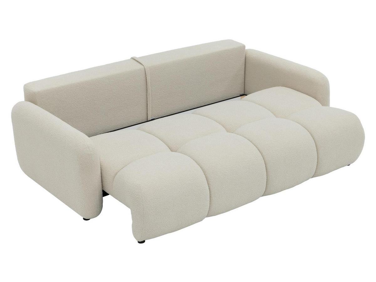 SCHLAFSOFA Sandy - Sandfarben/Schwarz, Holz/Kunststoff (232/94/121cm) - MIRJAN24