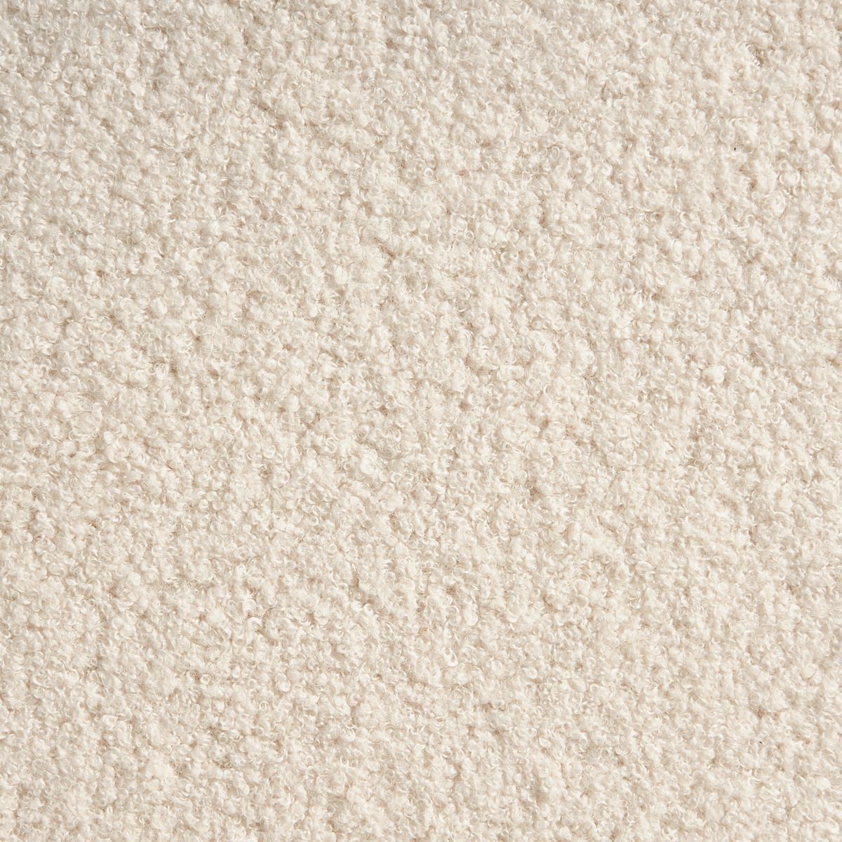 POUF Bouclé Cremeweiß Sumpter - Weiß, Textil (43/47/43cm) - Beliani