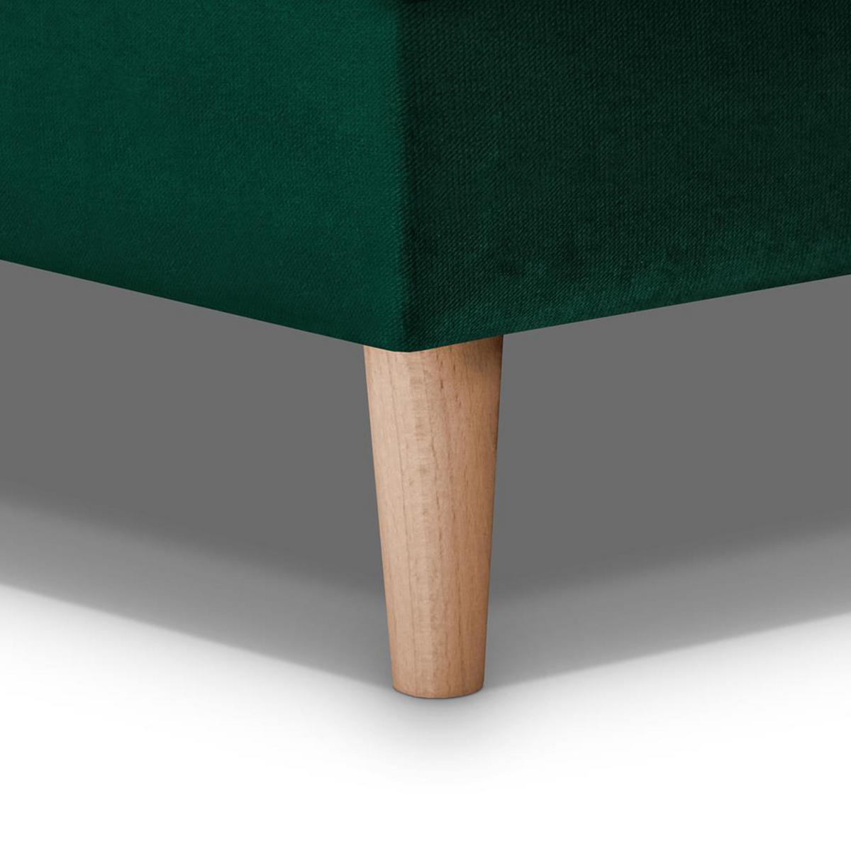 ECKSCHLAFSOFA Halant mit Bettkasten, universelle Ottomane, Veloursstoff, Dunkelgrün - Dunkelgrün, Textil (220/140cm) - Beautysofa