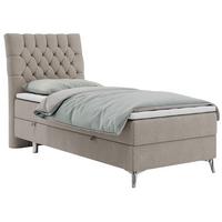 BOXBETT MILEN 90/200 Beige Struktur - H3 - Links Seite - Beige, Holz/Textil (90/200cm) - MKS