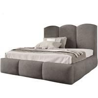 POLSTERBETT Bero, 200x200, Bouclé-Stoff, Grau - Grau, Textil (200/200cm) - Beautysofa
