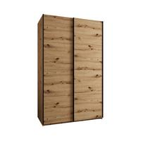 SCHWEBETÜRENSCHRANK 245,5/150/64 2-türig - Schwarz/Eiche Artisan, Holz/Metall (150/245/64cm) - Abiks Möbel