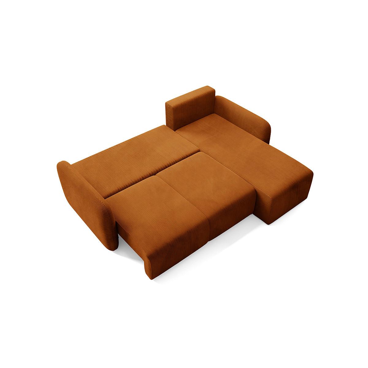 ECKSOFA Dora 3 Sitzplätze Terracotta - Orange, Holz (245/185cm) - Petits-meubles