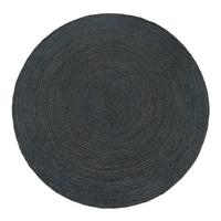 FLACHWEBETEPPICH Cutout Anthrazit Ø 80 cm - Anthrazit, Naturmaterialien (80/80cm) - TT Home