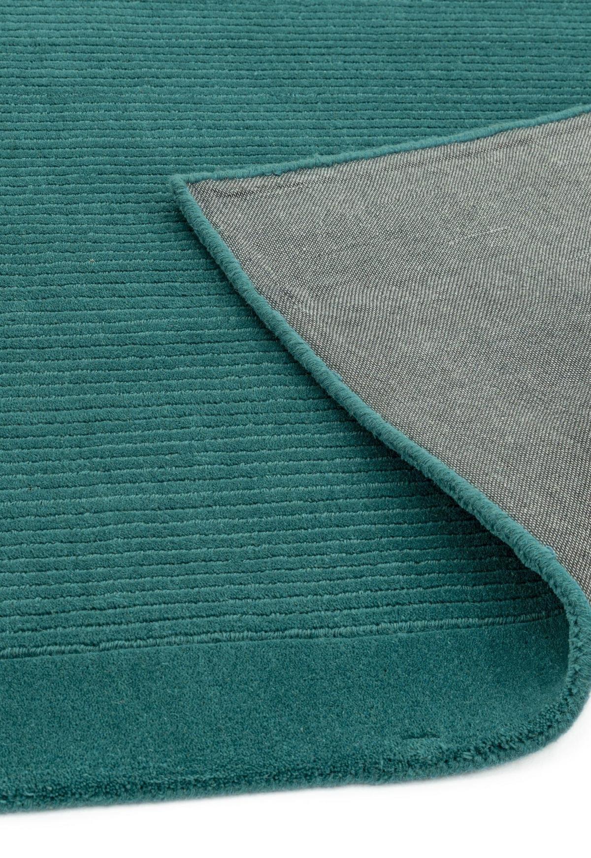 WOLLTEPPICH handgewebt STOW, mit Bordüre, Türkis, 120 x 170 cm - Grün, Textil (120/170cm) - KADIMA DESIGN