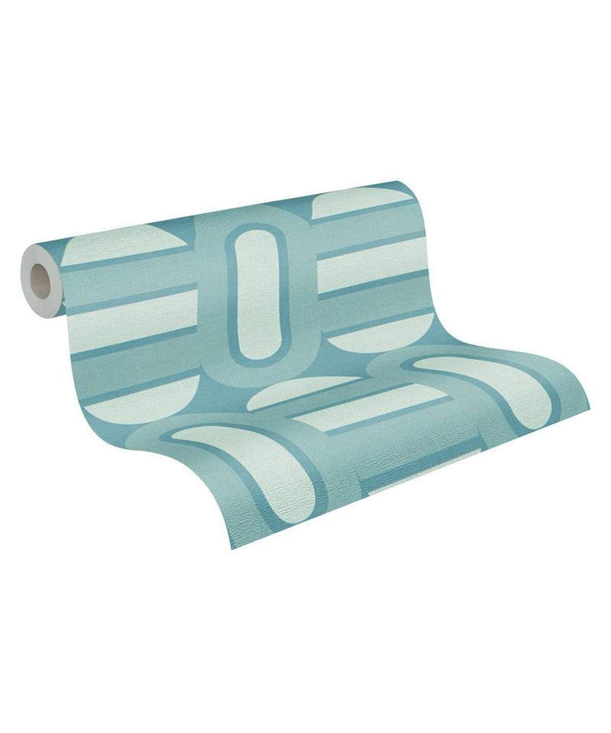 VLIESTAPETE Türkis 53/850 cm - Türkis, Textil (53/1cm) - KUNSTLOFT