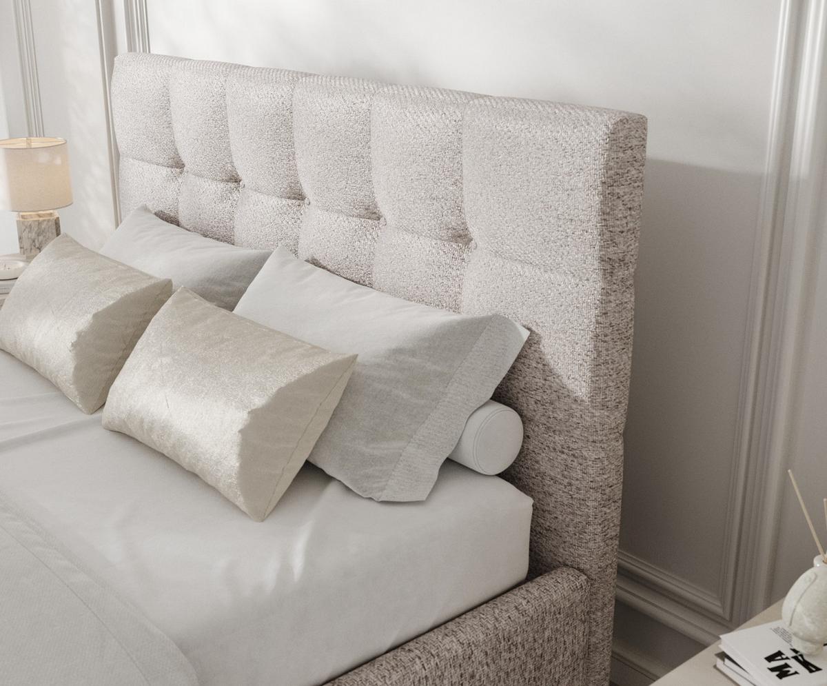 POLSTERBETT Cora 120/200 cm Beige im Neve Stoff - Beige/Naturfarben, Holz/Holzwerkstoff (120/200cm) - AltaBeds