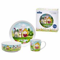 KINDERGESCHIRR SET Prinzessin bunt 3-tlg. - Multicolor, Keramik (2/2/2cm) - Van Well