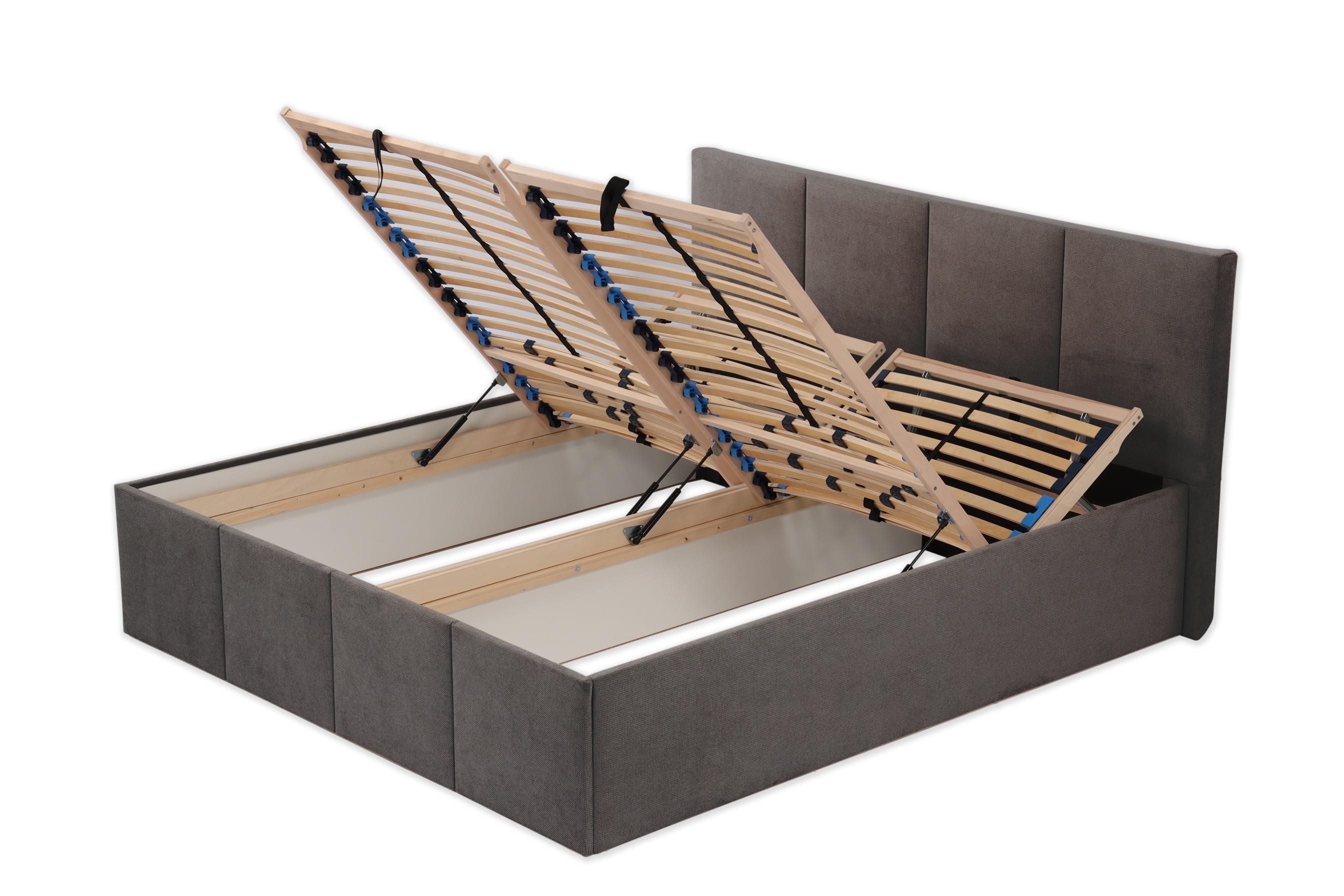 POLSTERBETT Dalas Anthrazit 180 x 200 x 40 cm Bettkasten Mit hochwertiger Matratze H3 (bis 120 kg) und Lattenrost - Anthrazit, Holz (180/200cm) - Halmon Schlafkomfort Betten 