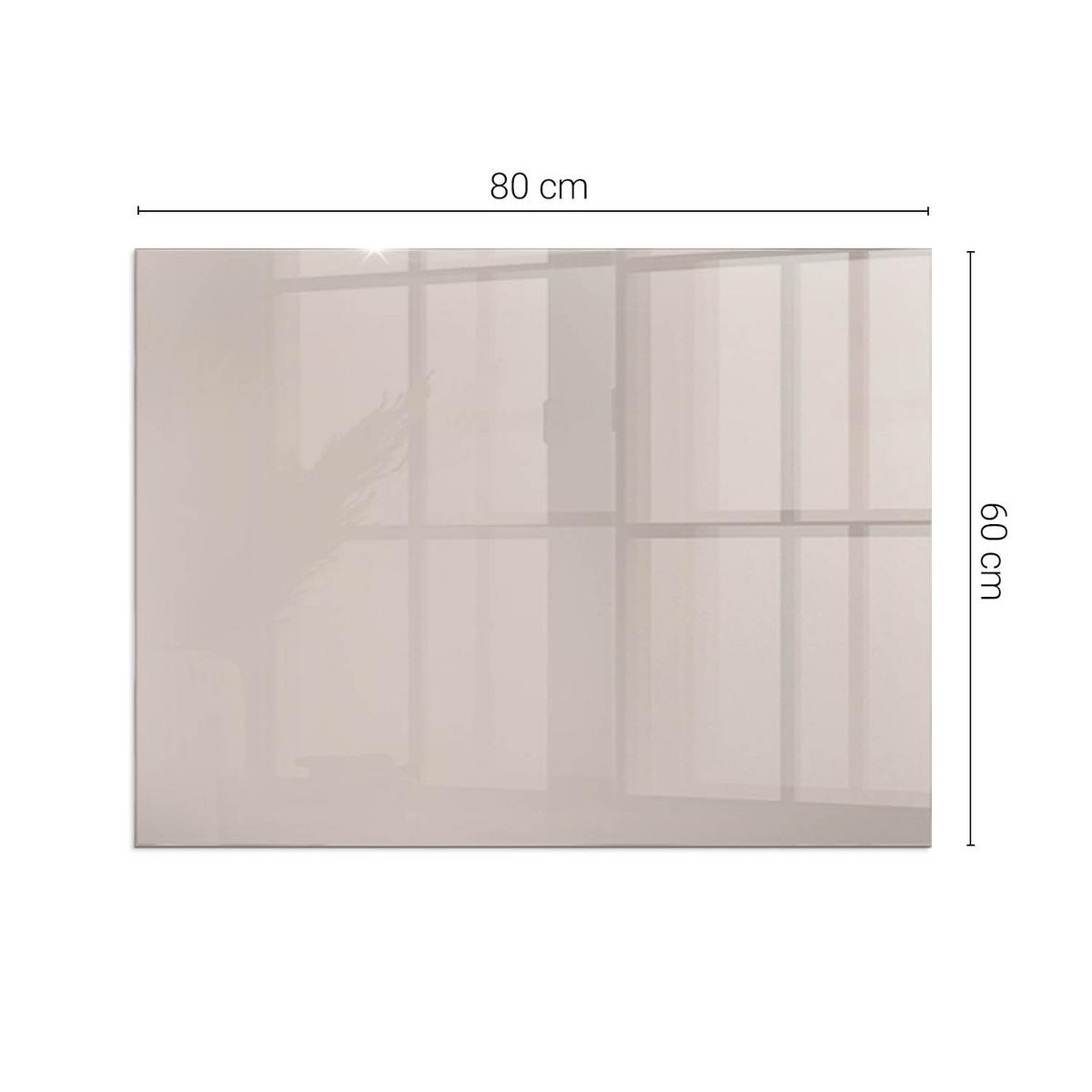 GLASPLATTE für Kamin 80x60 cm - Beige, Glas (80/60/0.4cm) - TULUP