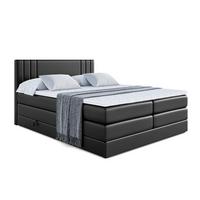 BOXSPRINGBETT IDRIKO KING - 140x200 - H3/H4 - Schwarz Hochglanz - Schwarz Hochglanz, Holzwerkstoff (140/200cm) - ALTDECOR