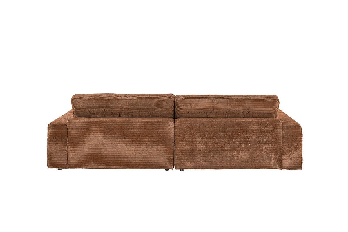 ECKSOFA LANA SOFA Braun Cord - Schwarz/Braun, Textil (296/205cm) - KAWOLA