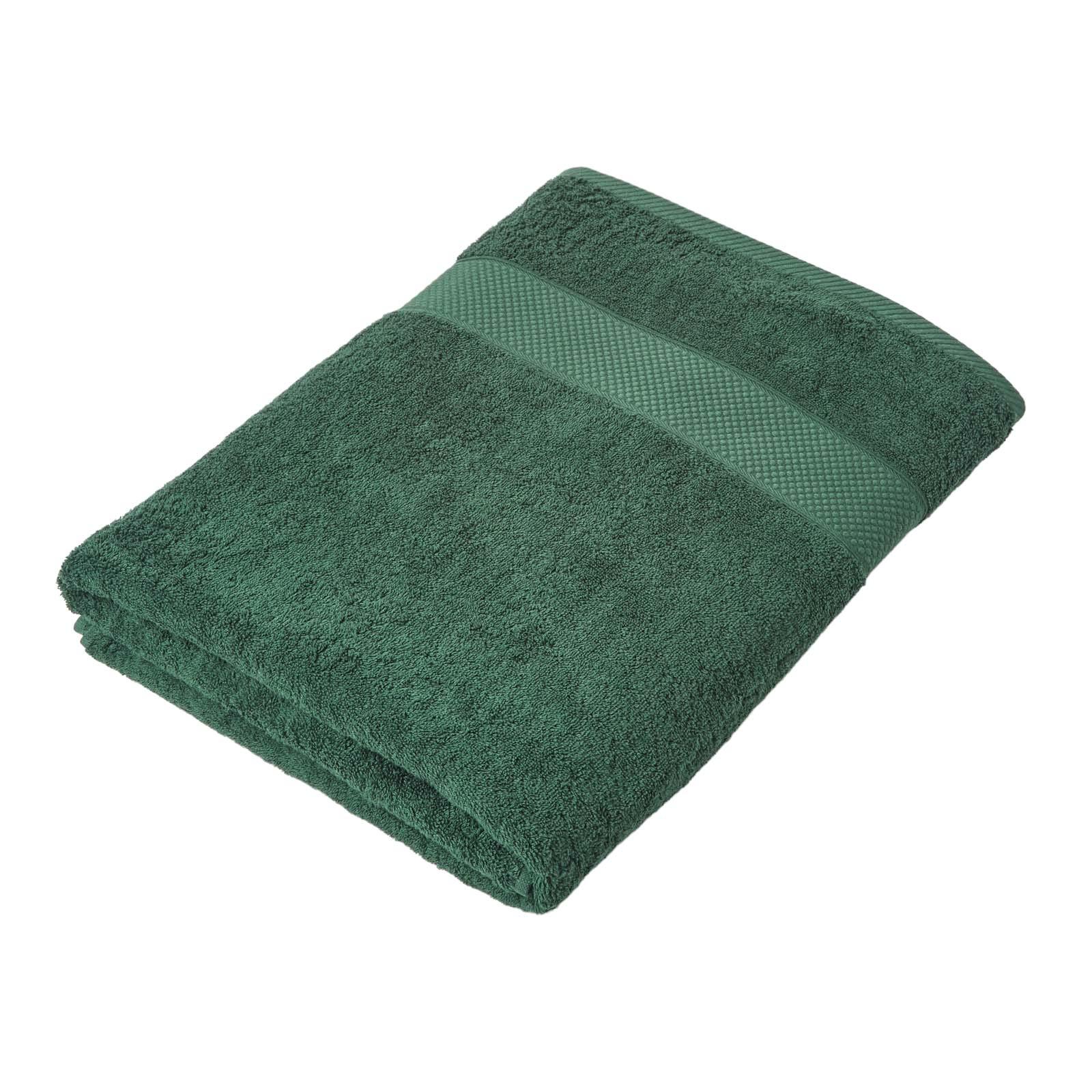 SAUNATUCH Essential dunkelgrün 100/180 cm - Dunkelgrün, Textil (100/180cm) - Homescapes