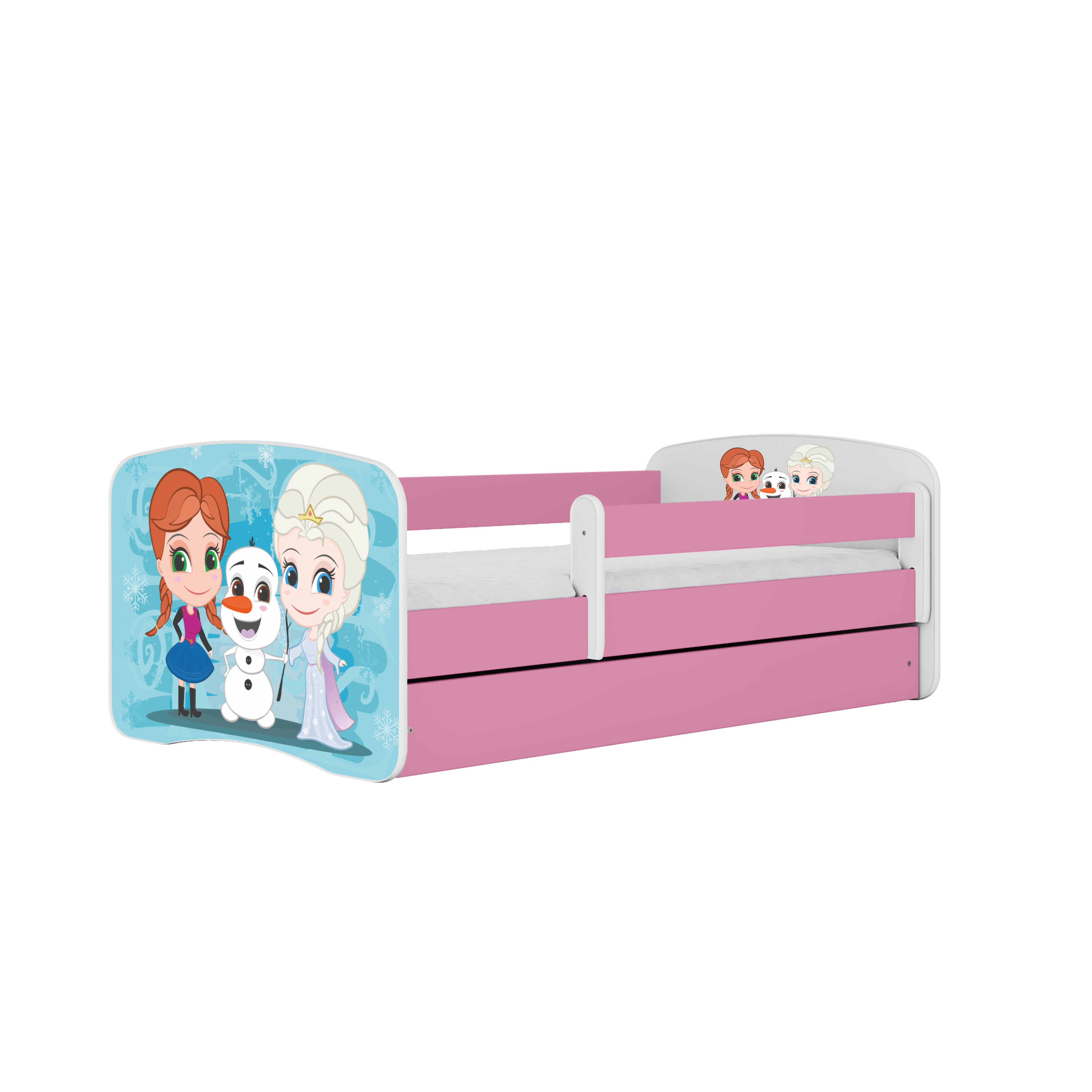 KINDERBETT mit Schublade Winterschwestern und Matratze 160/80 - Rosa, Holzwerkstoff (80/160cm) - RAUMHIRSCH FURNITURE