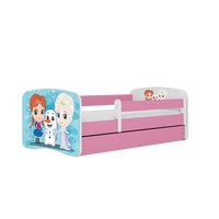 KINDERBETT mit Schublade Winterschwestern und Matratze 160/80 - Rosa, Holzwerkstoff (80/160cm) - RAUMHIRSCH FURNITURE