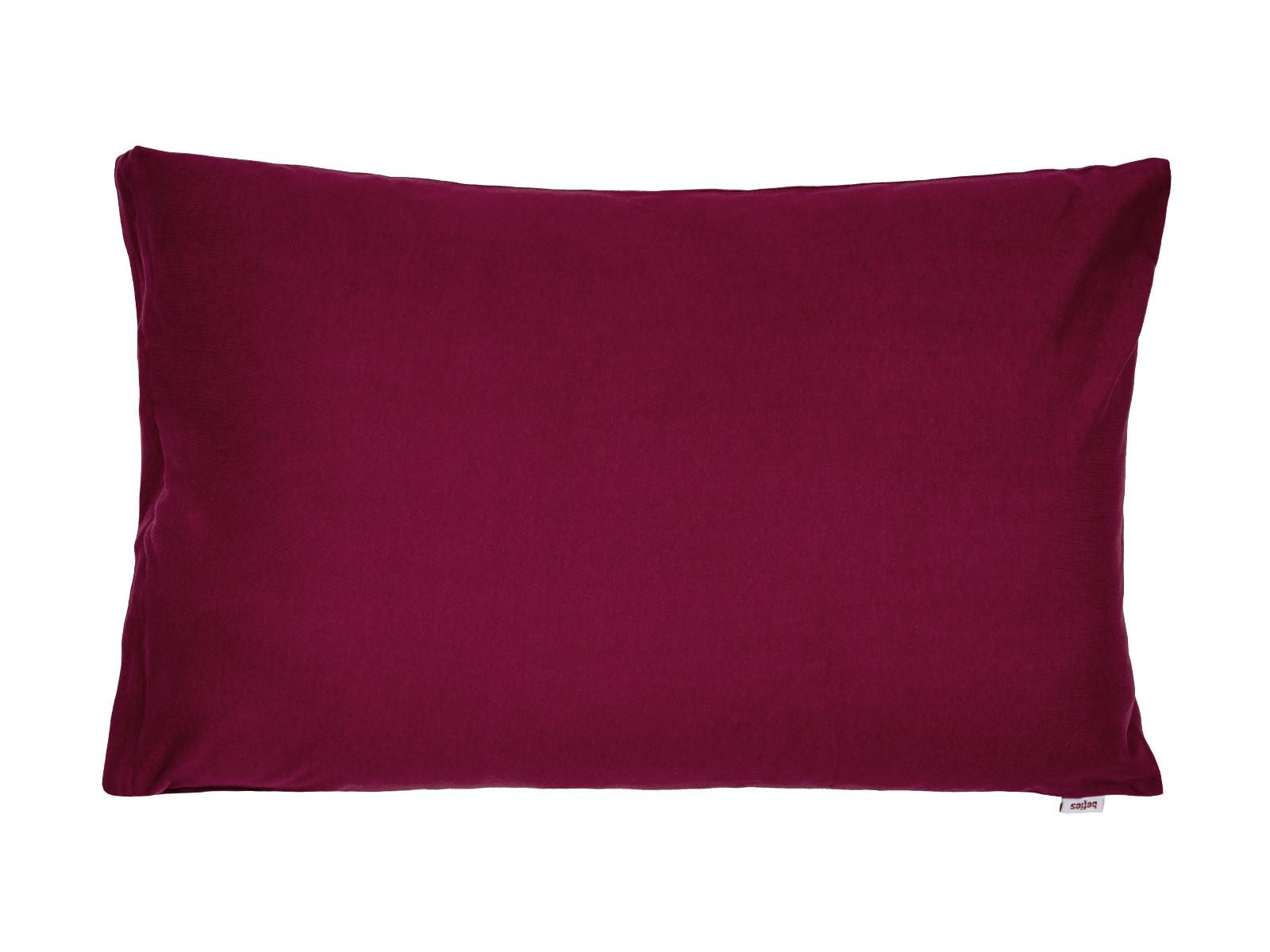 KISSENHÜLLE BasicSoft rhododendron-rot 100% Baumwoll-Jersey 40/60 cm - Weinrot, Textil (40/60cm) - beties Heimtextil