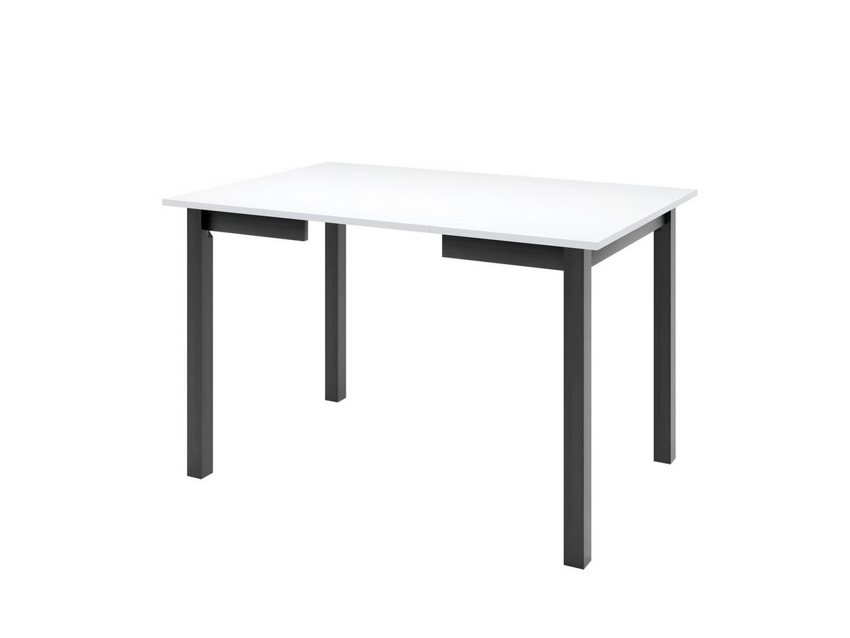 ESSTISCH MARCO P Ausziehbar 85 - 125 / 85 x 77 cm - Schwarz/Weiß, Holz (85/85/77cm) - MASSENO