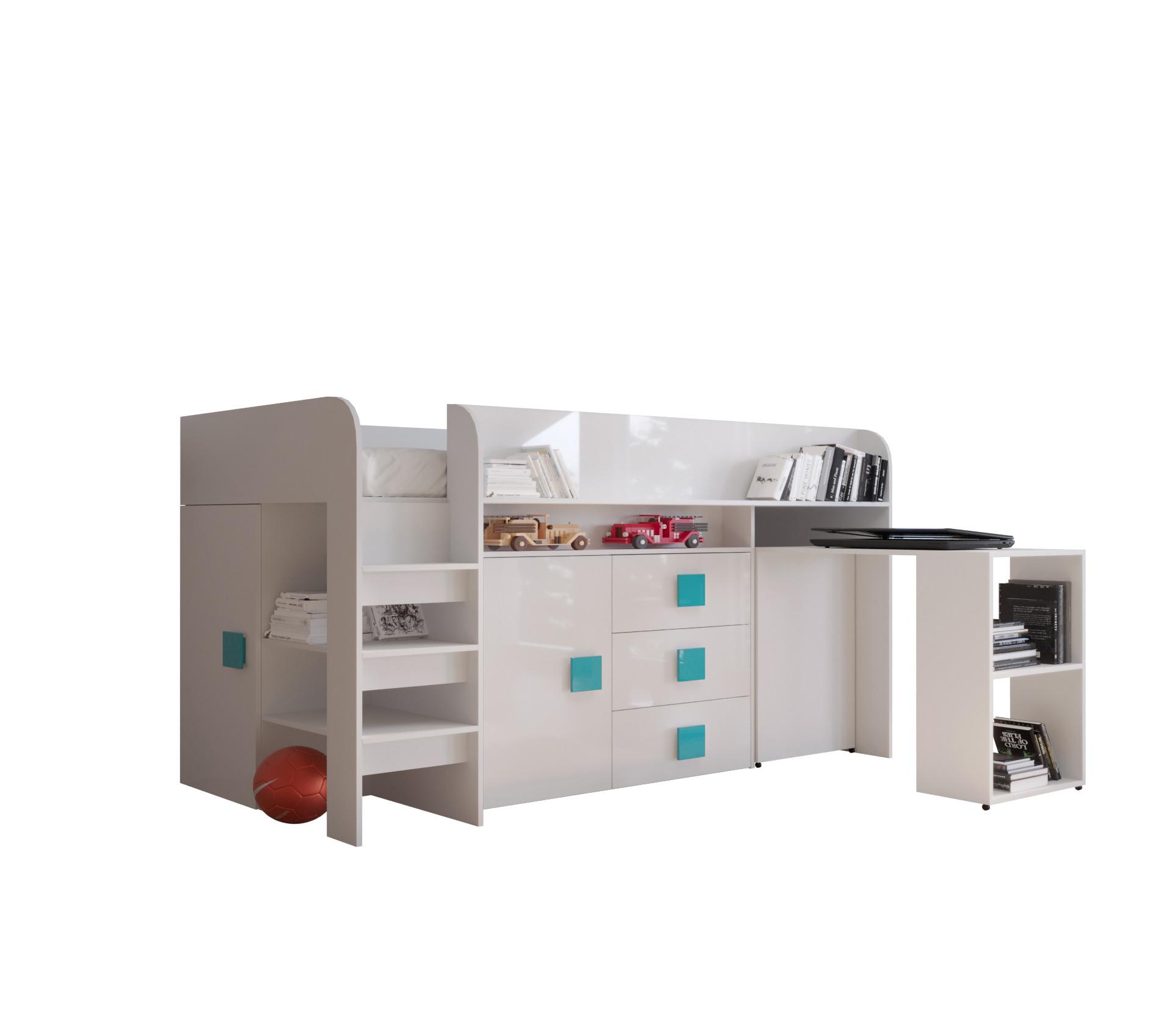 HOCHBETT 203,3/106,6/125 - Blau/Weiß, Holz (90/200cm) - MÖBEL KRYSPOL