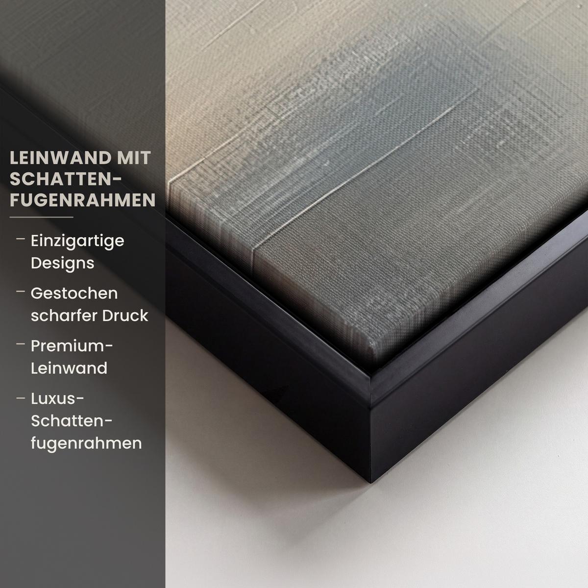 LEINWAND Bilder mit Rahmen - Segelschiff - Meer - Bewölkt - 40x60 - Creme, Textil (40/60cm) - MuchoWow