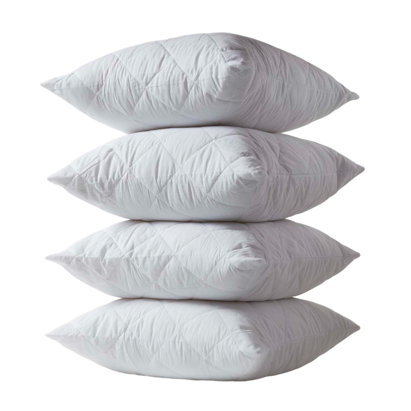KISSENSCHONER gesteppt 80/80 cm, 4er-Set, mit Reißverschluss - Weiß, Textil (80/80cm) - Homescapes