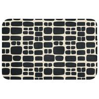 BADEMATTE Modern - Bio - Schwarz Badvorleger 80x50 cm - Anthrazit, Textil (80/50cm) - OnlyWow