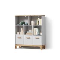 KINDERREGAL Mailo Weiß/Artisan 98.4 x 113.4 cm XL mit 3 Schubladen - Weiß/Eiche Artisan, Holzwerkstoff (98.4/113.4/32.6cm) - Livinity®