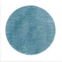 KURZFLORTEPPICH, einfarbig, Türkis, Ø 80 cm - Blau, Textil (80/80cm) - KADIMA DESIGN