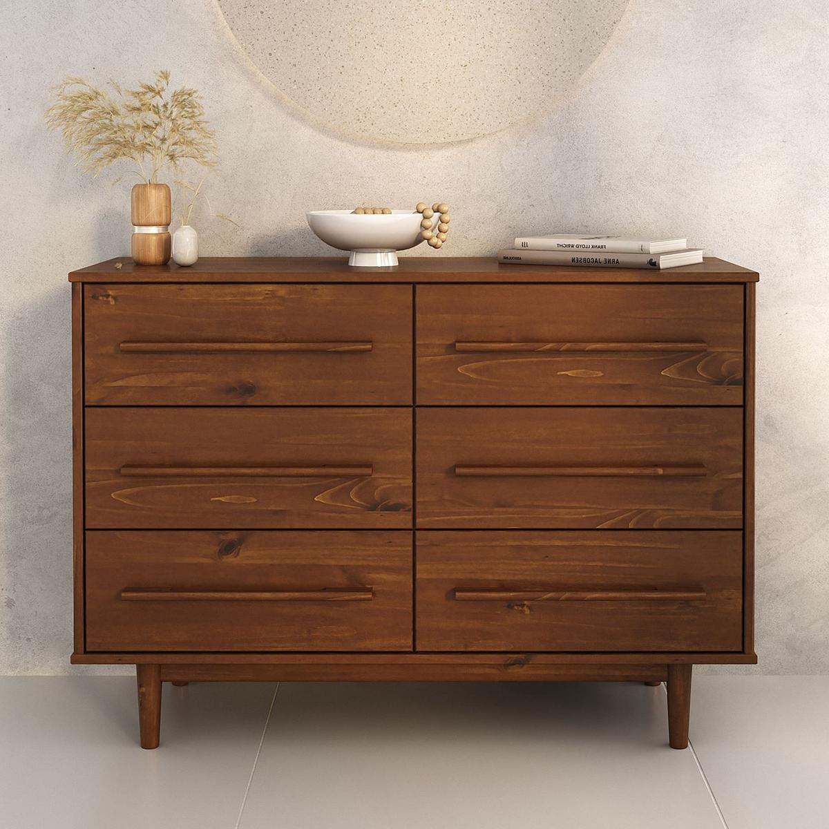 KOMMODE TECCA Kastanie - Kastanienfarben, Holz (111/79/41cm) - IDIMEX