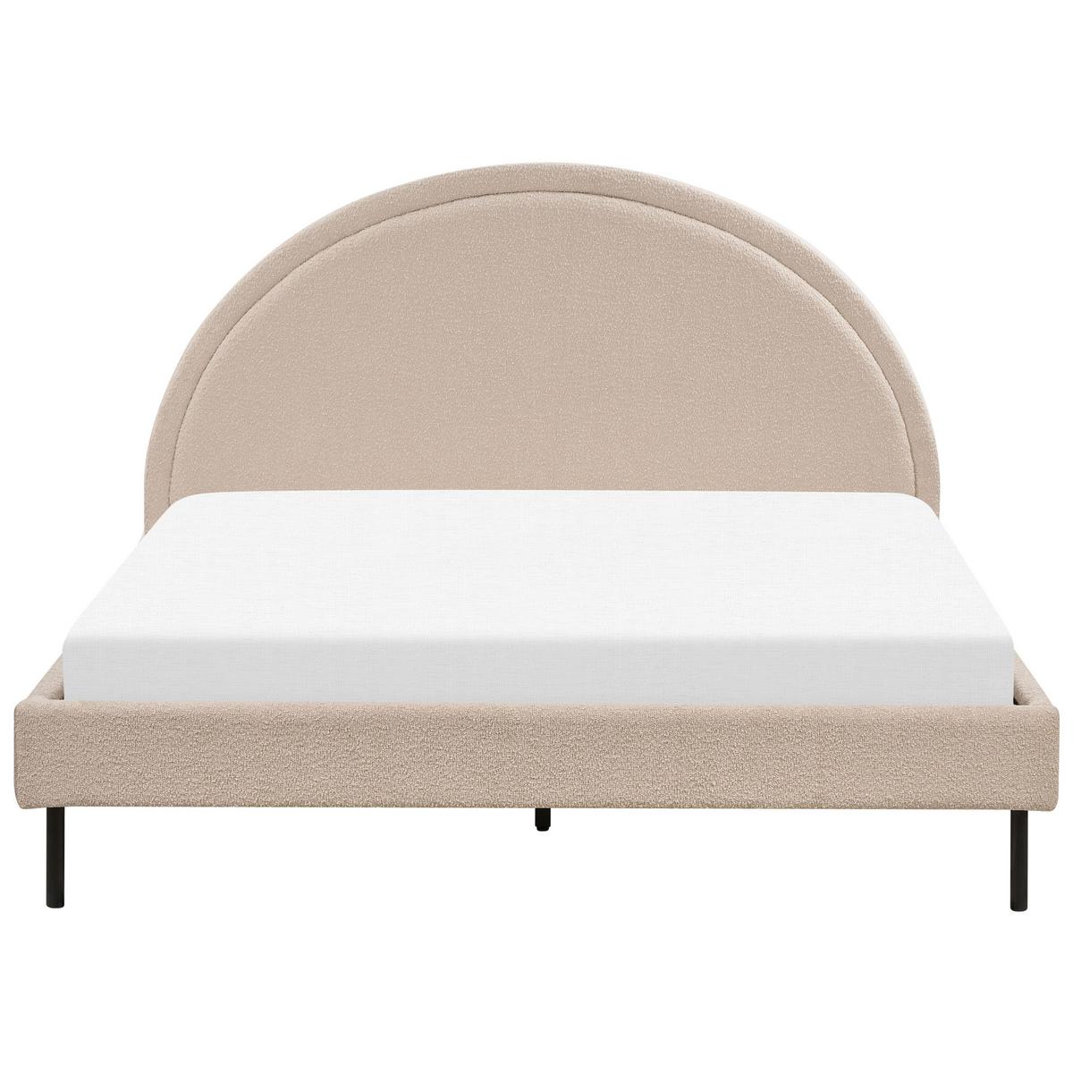 POLSTERBETT 160/200cm Beige Margut - Beige, Textil (160/200cm) - Beliani