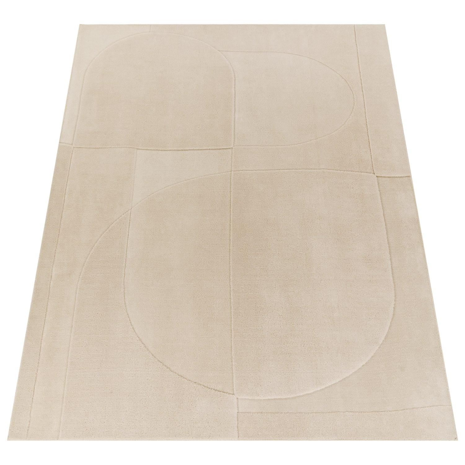 STRUKTURTEPPICH, abstrakt in 3D, Creme, 160 x 220 cm - Beige, Textil (220/160cm) - KADIMA DESIGN