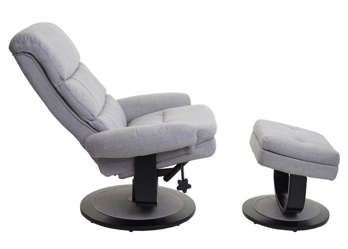 RELAXSESSEL Hellgrau - Hellgrau, Textil (84/107/120cm) - MCW