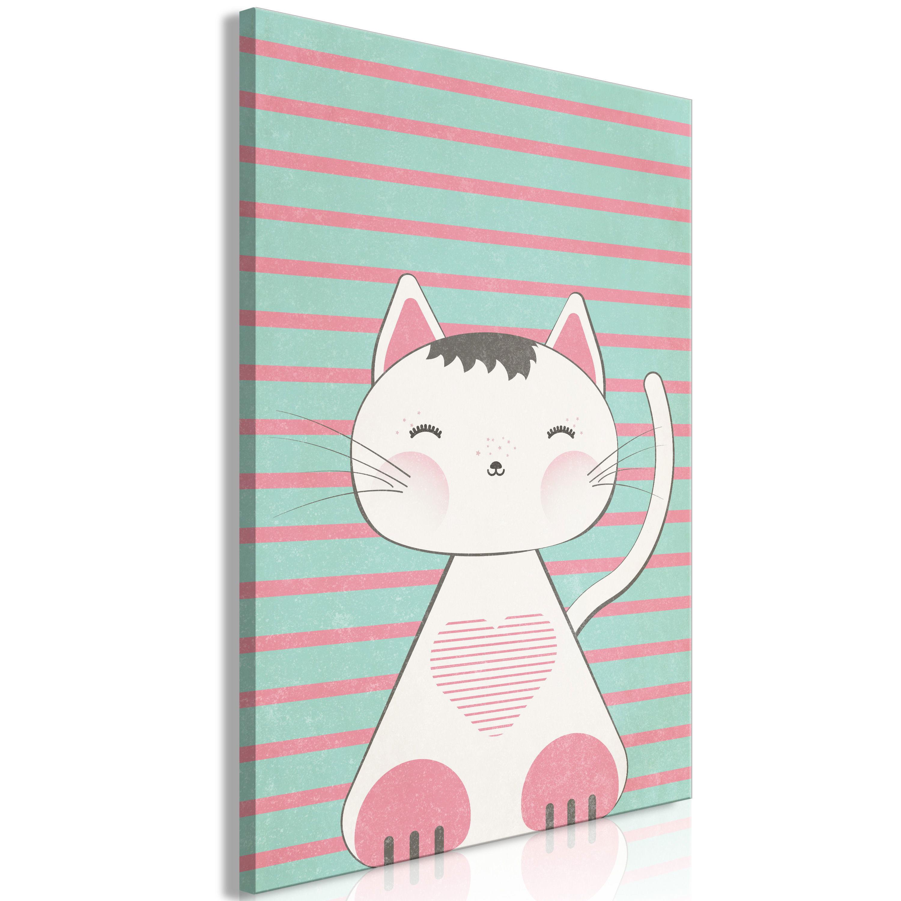 KUNSTDRUCK Grün 80/120 cm - Pink/Grün, Textil (80/120cm) - KUNSTLOFT