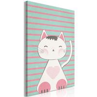 KUNSTDRUCK Grün 40/60 cm - Pink/Grün, Textil (40/60cm) - KUNSTLOFT