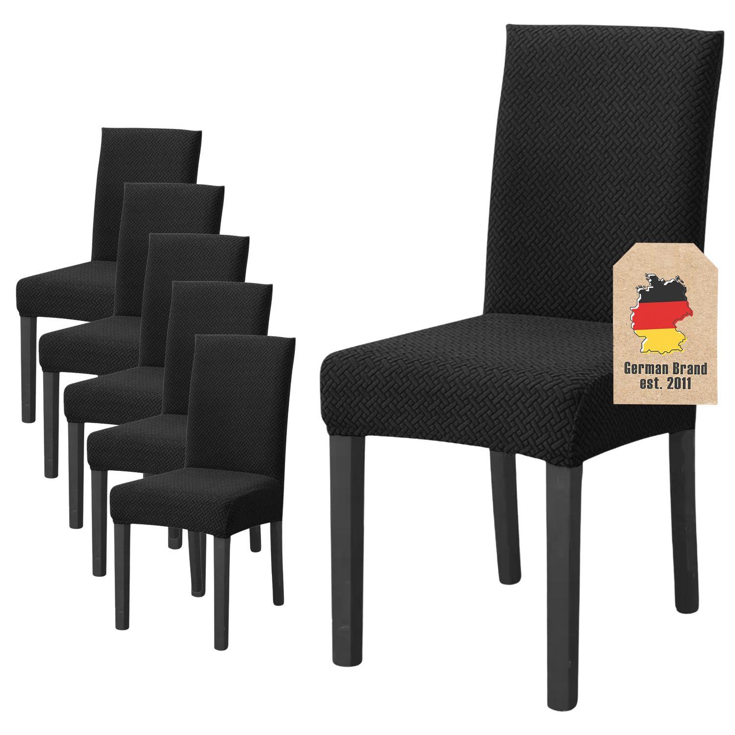 STUHLHUSSE (6-tlg. Set) - Schwarz, Kunststoff (1/38cm)