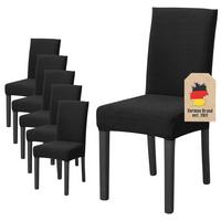 STUHLHUSSE (6-tlg. Set) - Schwarz, Kunststoff (1/38cm)