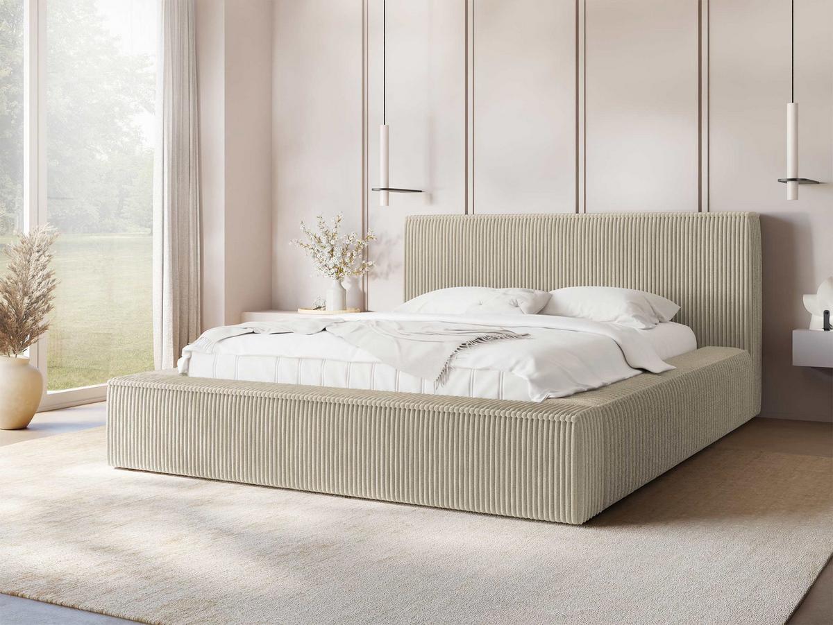 POLSTERBETT Glexi - Beige, Holz/Textil (160/200cm) - MIRJAN24