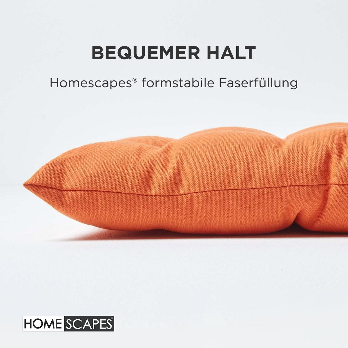 BANKAUFLAGE 3-Sitzer orange 143/48/5 cm - Orange, Textil (143/48/5cm) - Homescapes