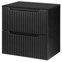 WASCHTISCHUNTERSCHRANK Skelbolu - Schwarz, Holzwerkstoff/Metall (61/60/40cm) - [en.casa]