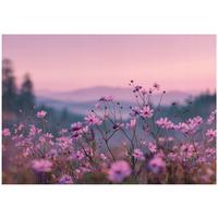 FOTOTAPETE Blumen Natur Rosa 368x254 cm - Multicolor, Textil (368/254cm) - Wallarena