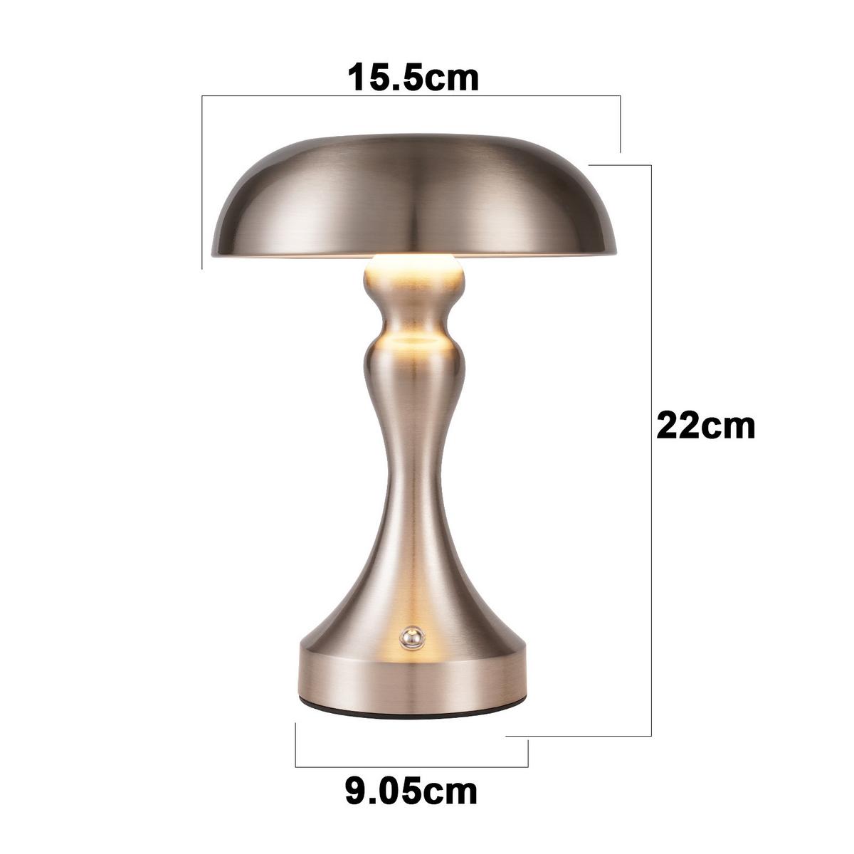 TISCHLAMPE Darius 15.5/15.5/22 cm - Silberfarben, Metall (15.5/15.5/22cm) - ZMH