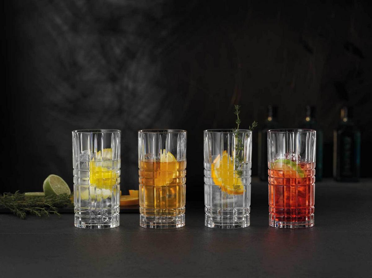 LONGDRINKGLÄSER Square transparent 445 ml 4er Set - Transparent, Glas (0.445L) - Nachtmann