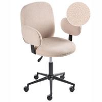 SCHREIBTISCHSTUHL Beige Moraga - Beige/Schwarz, Textil (58/80/58cm) - Beliani