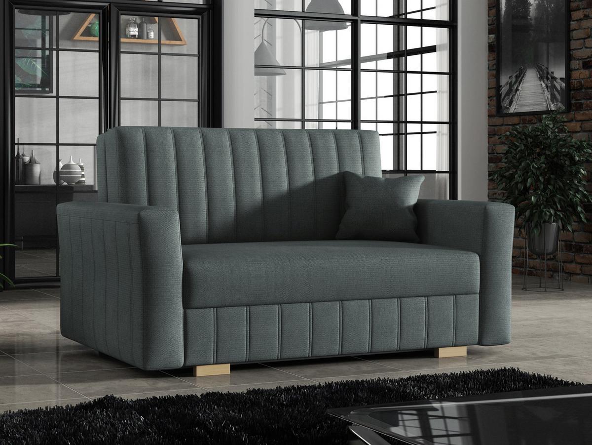 SCHLAFSOFA Viva Glam II - Graphitfarben/Naturfarben, Holz/Kunststoff (145/85/98cm) - MIRJAN24
