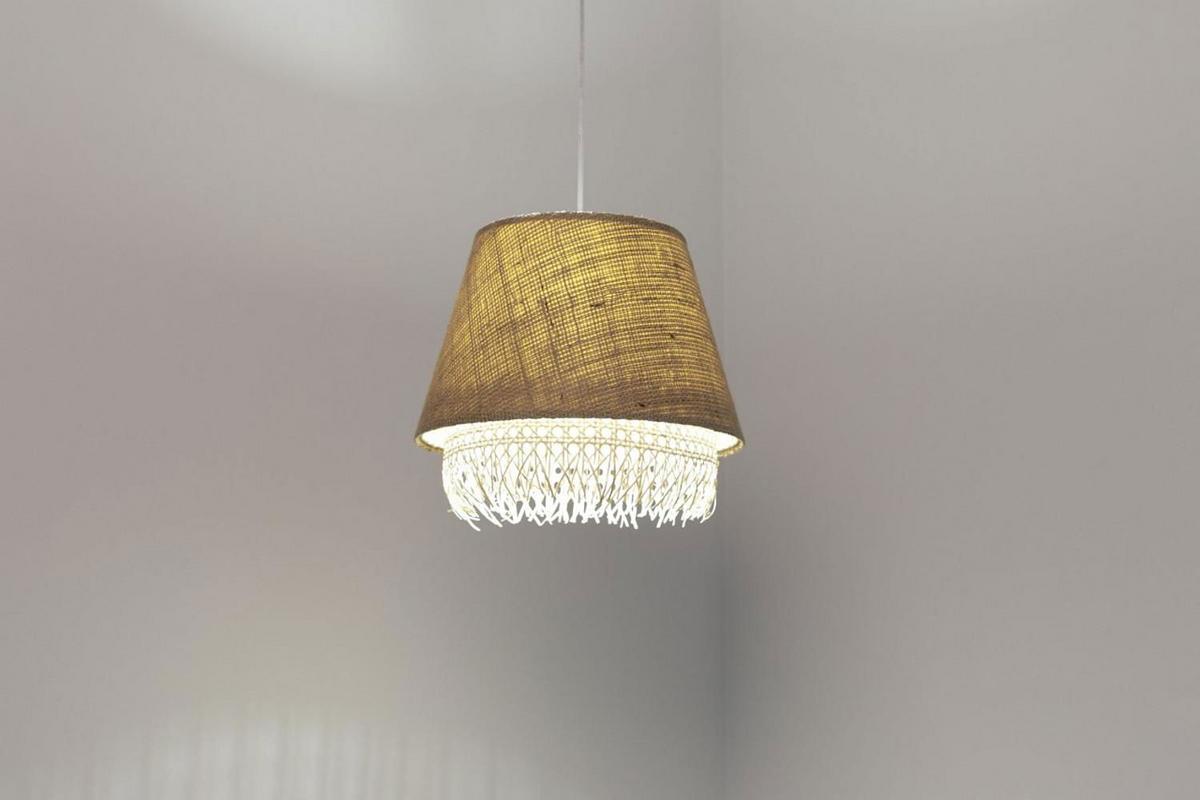 HÄNGELEUCHTE Beige 30/27 cm - Beige, Naturmaterialien (30/1.3/27cm) - ONZENO