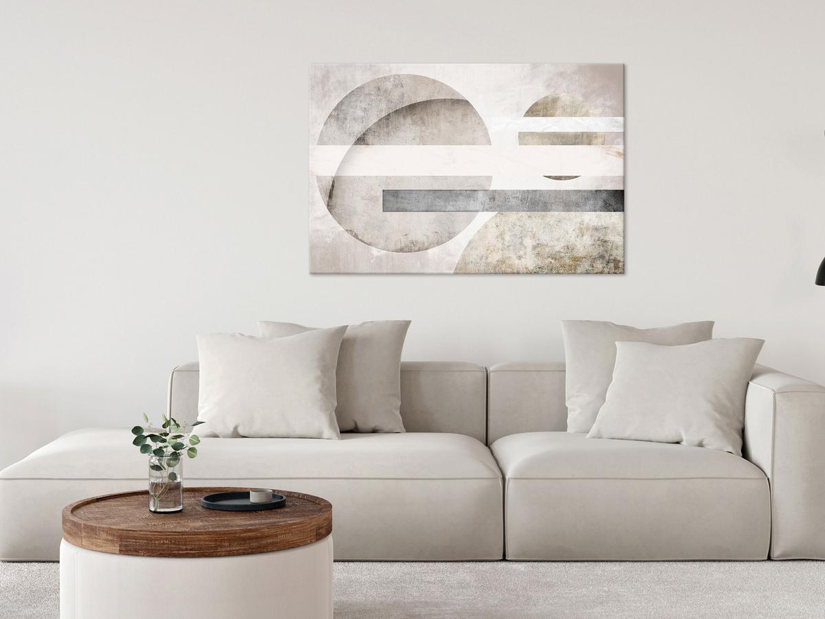 KUNSTDRUCK Grau 90/60 cm - Braun/Grau, Textil (90/60cm) - KUNSTLOFT